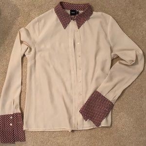 ASOS blouse with contrast collar and cuff.
